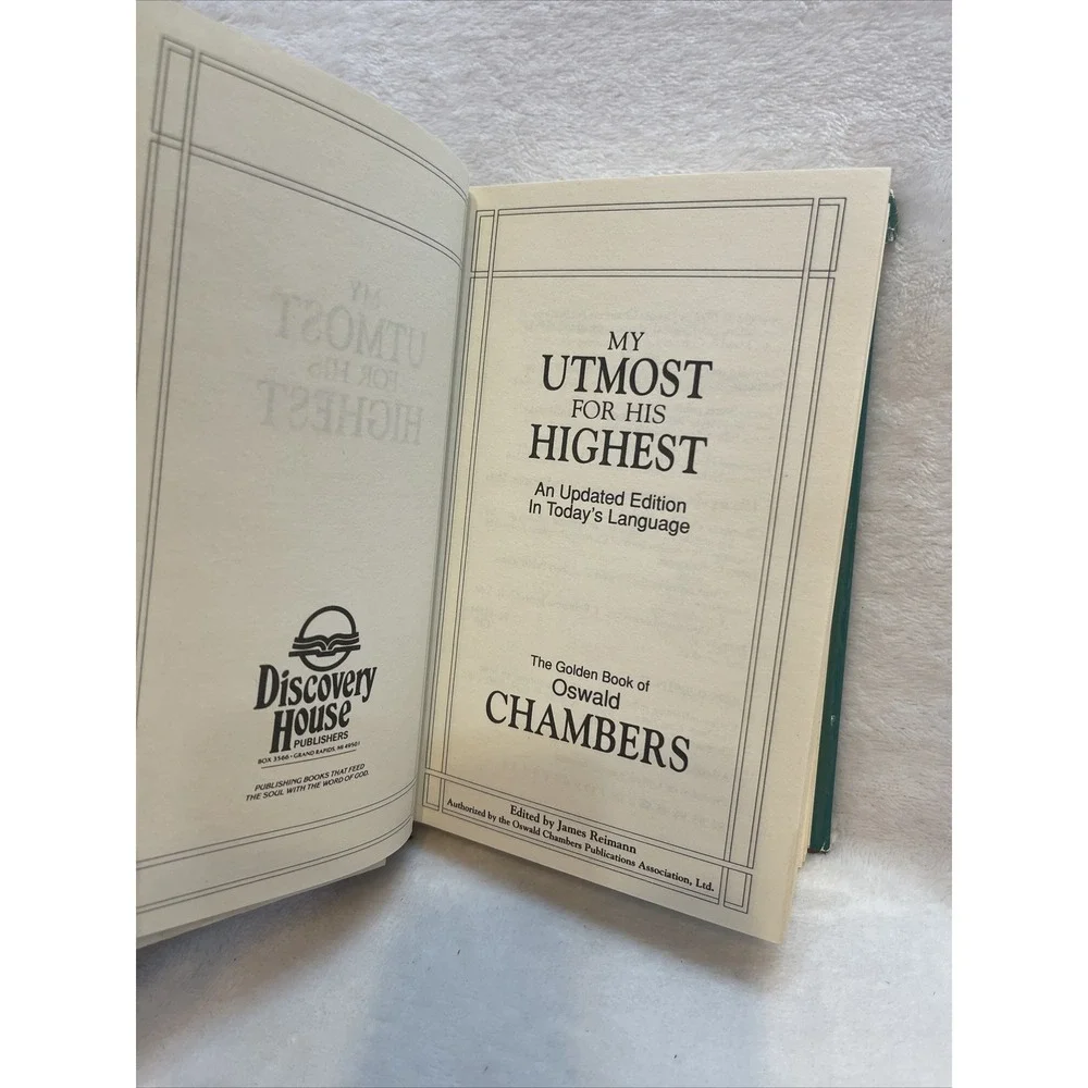 My Utmost For His‎ Highest Oswald Chambers Updated Edition Book